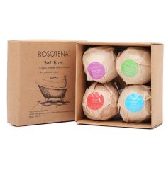juyou paper Automatic machine produced paper box for bath ball fizzer packaging natural kraft cardboard paper folding box