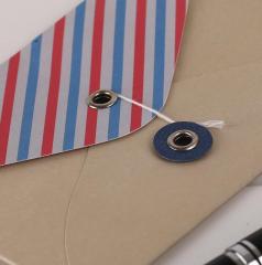 juyou paper Document bag cardboard paper envelope lock with string customized files bag