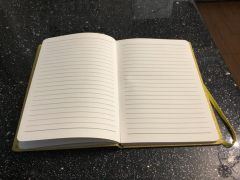 juyou paper Shiny golden glitter paper notebook closed with elastic bind