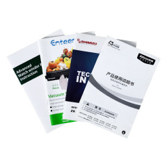 juyou paper Product manual custom big poster advertising menu folding pamphlet printing , saddle-stitch brochure