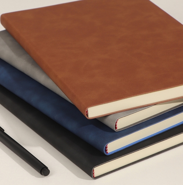 juyou paper Premium Office business A5 / B5 soft PU sheepskin notebooks customized paper diary skin sensitive soft PU leather notebook agenda