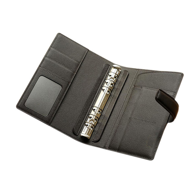 juyou paper 2025 Personalization agenda ,business PU leather cover Loose-leaf paper notebook with pen slot leather notebook with pen attached