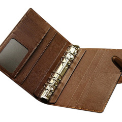 juyou paper 2025 Personalization agenda ,business PU leather cover Loose-leaf paper notebook with pen slot leather notebook with pen attached
