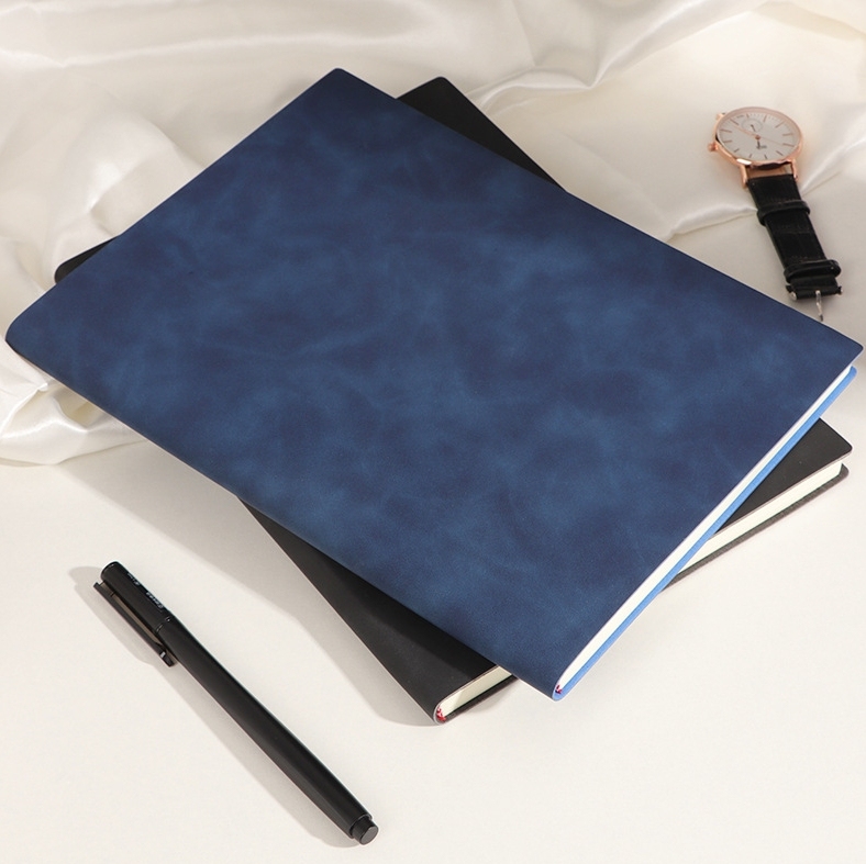 juyou paper Premium Office business A5 / B5 soft PU sheepskin notebooks customized paper diary skin sensitive soft PU leather notebook agenda