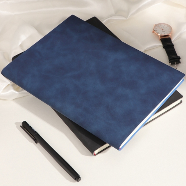 juyou paper Premium Office business A5 / B5 soft PU sheepskin notebooks customized paper diary skin sensitive soft PU leather notebook agenda