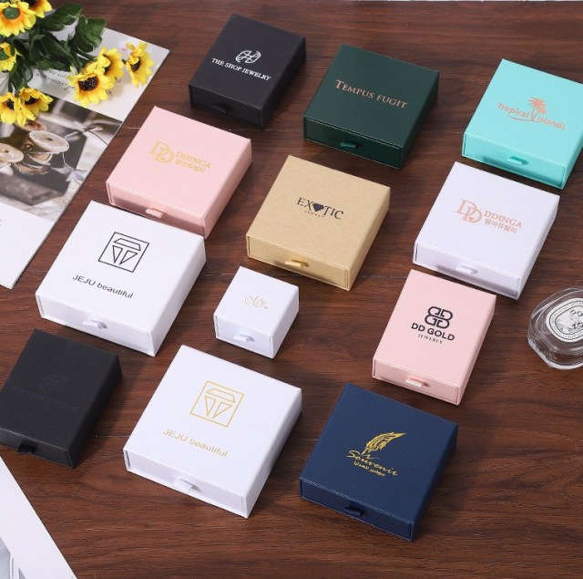juyou paper Customized slide drawer gift box for jewellry package