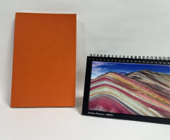 juyou paper Official meeting notes student diary 150*230 mm Black Orange Azure soft PU paper notebook 128 lines pages