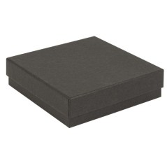 juyou paper Black kraft paper telescope paper box bottom with strip jewelry box pearl paper necklace rings packaging
