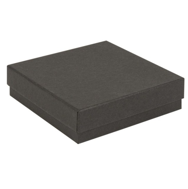 juyou paper Black kraft paper telescope paper box bottom with strip jewelry box pearl paper necklace rings packaging