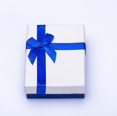 juyou paper white cover blue base paper jewelry box pearl paper necklace rings packaging