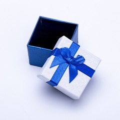 juyou paper white cover blue base paper jewelry box pearl paper necklace rings packaging
