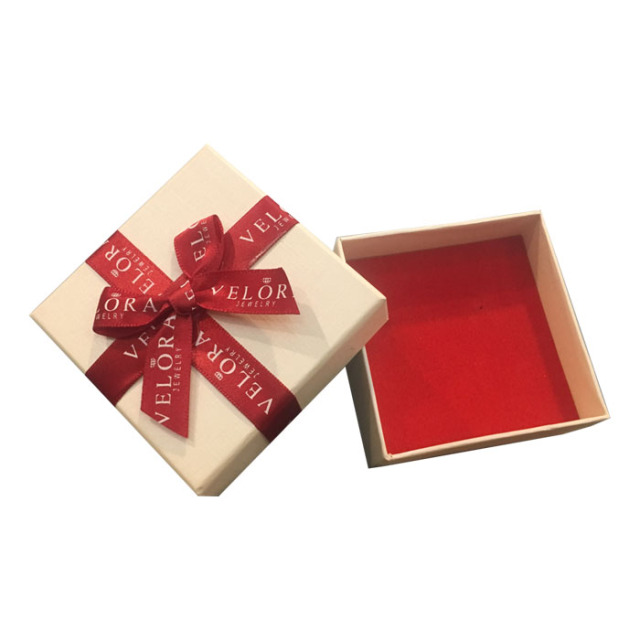 juyou paper Earrings necklace packaging customization jewelry gift box with bow sponge foam insert