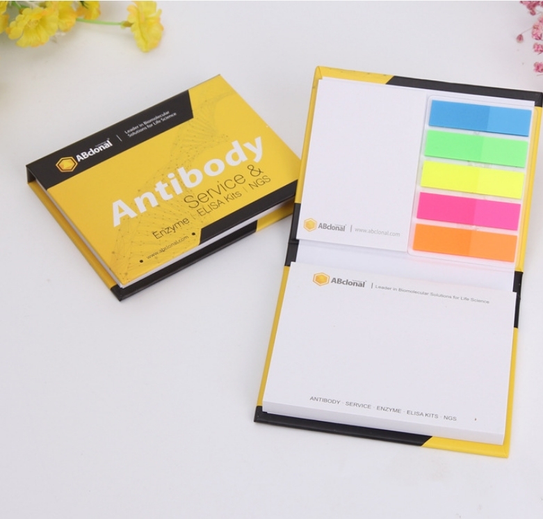 juyou paper Customized kraft paper sticky note book with pen, N times stickers, removable sticky note logo printing, creative sticky note customization