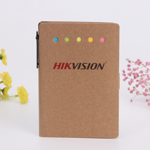 juyou paper Customized kraft paper sticky note book with pen, N times stickers, removable sticky note logo printing, creative sticky note customization