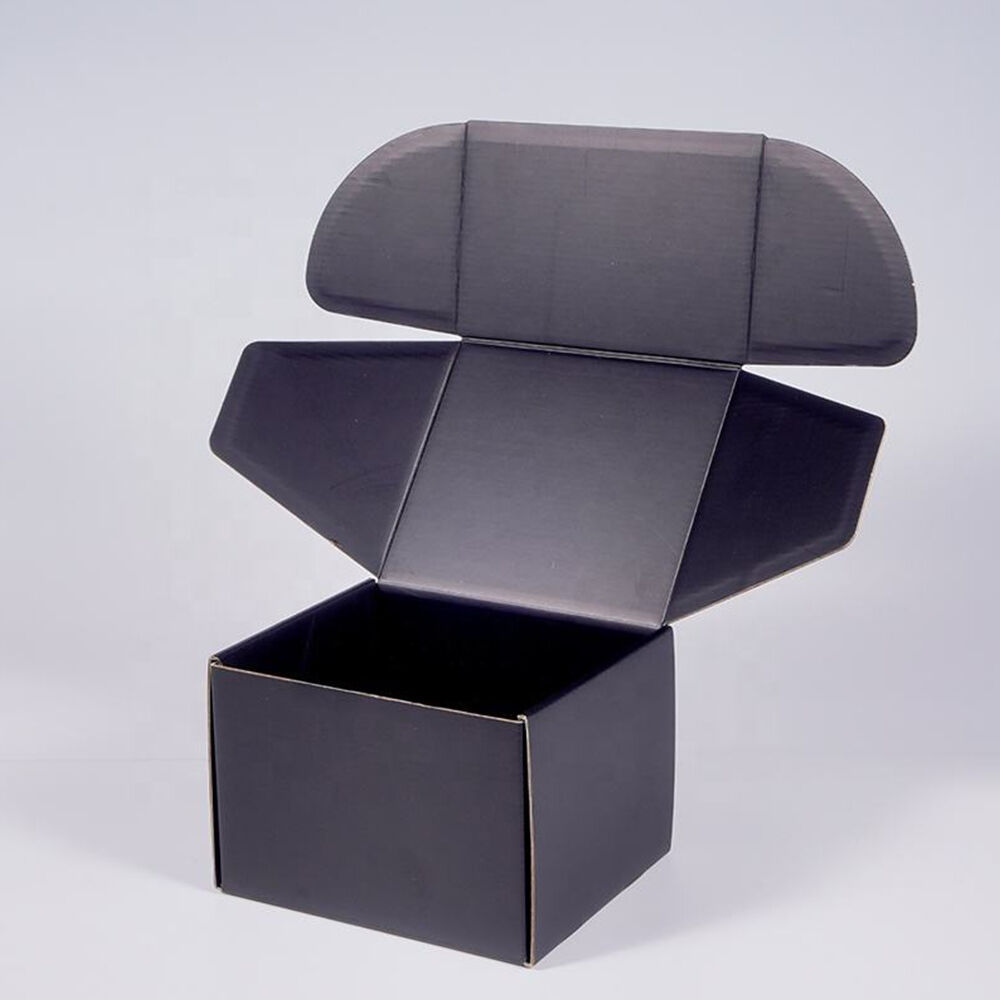 juyou paper Black cardboard flat folding paper box matt lamination customized cup package box