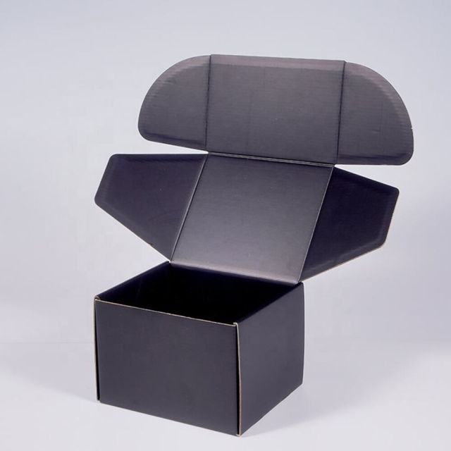 juyou paper Black cardboard flat folding paper box matt lamination customized cup package box