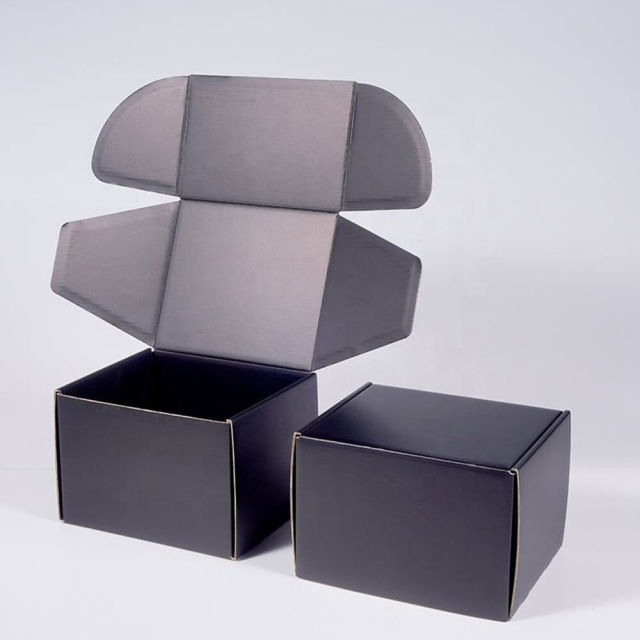 juyou paper Black cardboard flat folding paper box matt lamination customized cup package box