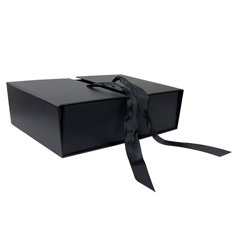 juyou paper High qaulity matt black foldable paper box for single wine package