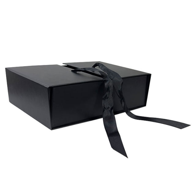 juyou paper High qaulity matt black foldable paper box for single wine package