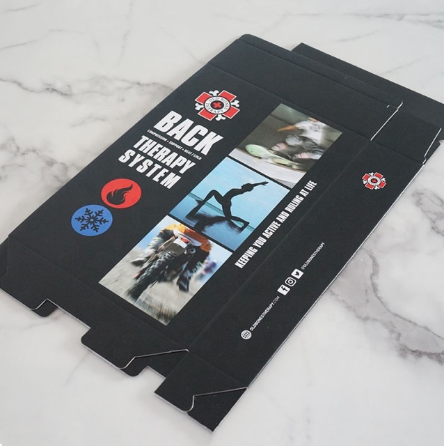 juyou paper Customized matt lamination paper folding cardboard box knee sleeve package box