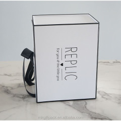 juyou paper Perfect gift package ideal collapsible paper gift box magnetic lid with ribbon closure for clothing , shoes ,cosmetics ,jar, candles, cups , drink bottle , wine bottle packaging .