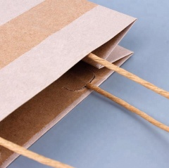 juyou paper Dots printed kraft bag gift bag twisted paper handle bag eco-friendly