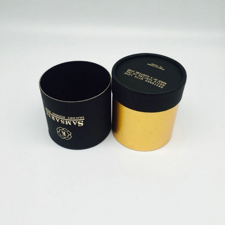 juyou paper Customized hot stamping round cardboard gift box with lid