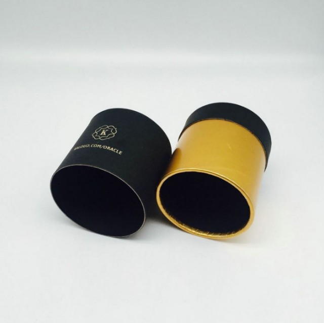juyou paper Customized hot stamping round cardboard gift box with lid