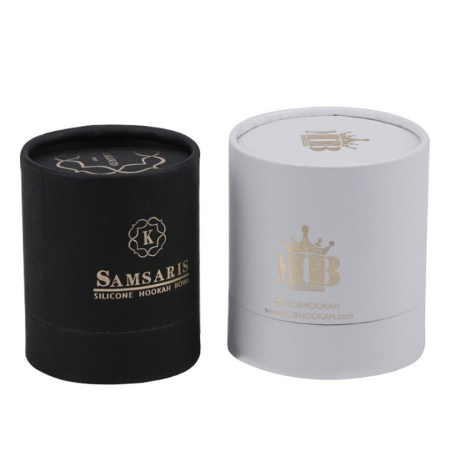 juyou paper Customized hot stamping round cardboard gift box with lid