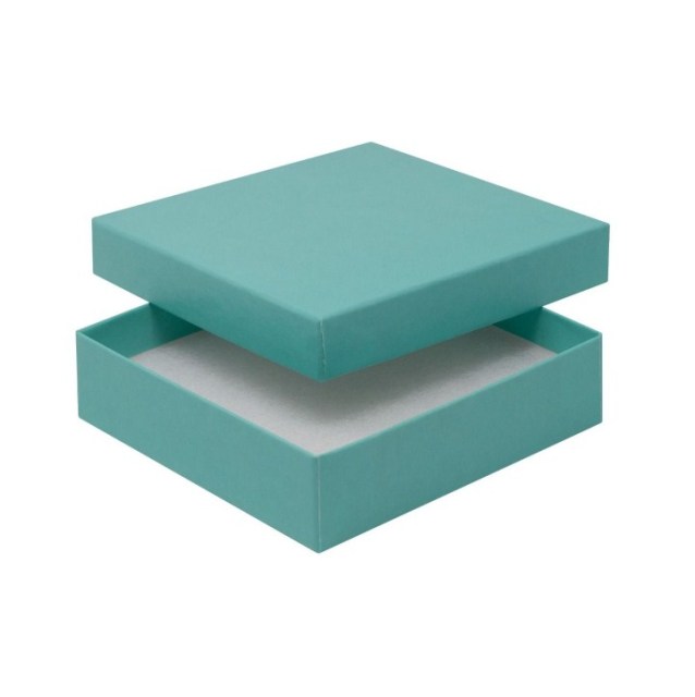 juyou paper factory pure color blue gift box superior jewellery packaging boxes
