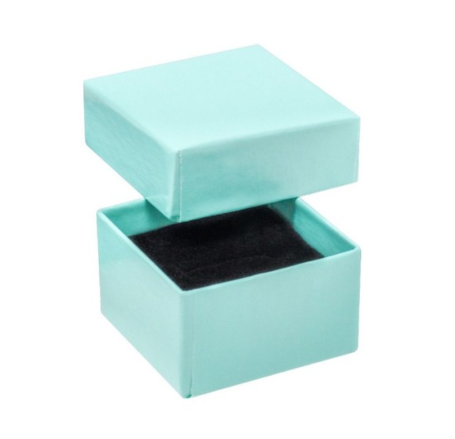 juyou paper factory pure color blue gift box superior jewellery packaging boxes