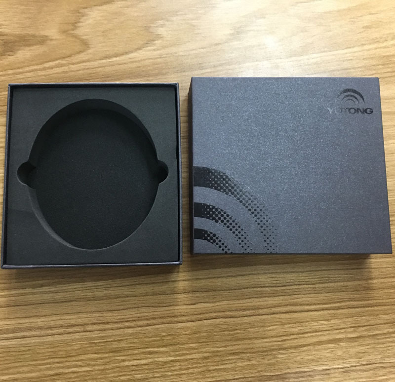 juyou paper customized porcelain bowl packaging logo UV spot EVA insert black kraft rigid gift box
