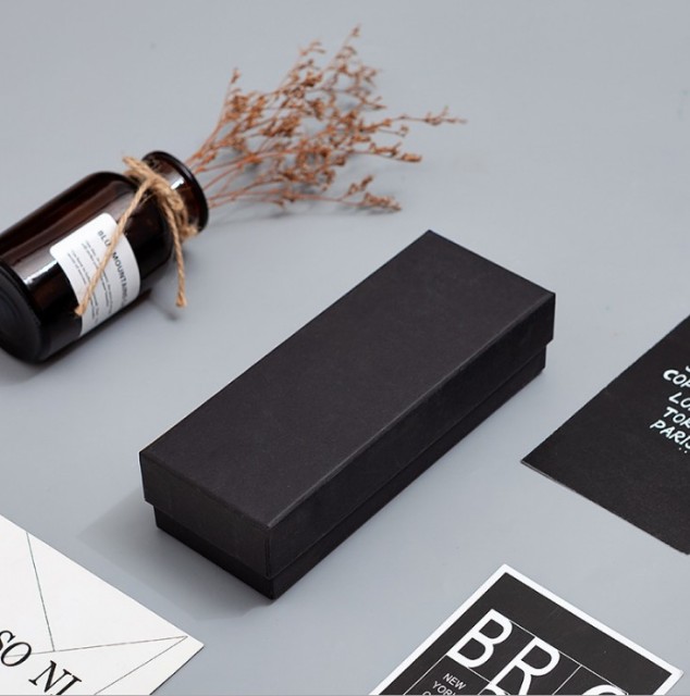 juyou paper Blank gift box black paper box velvet flocking foam holder jewelry package boxes