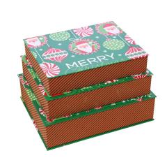 juyou paper High quality christmas gift packaging boxes rigid nesting paper box with lids
