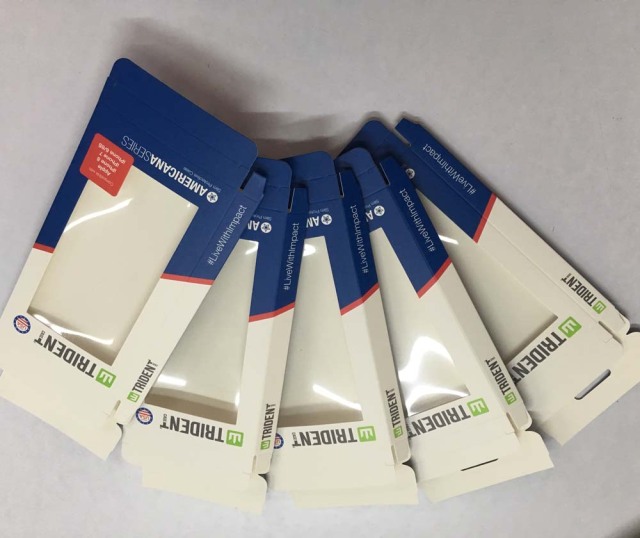 juyou paper Transparency PET window paper box phone case packaging folding boxes with hanger
