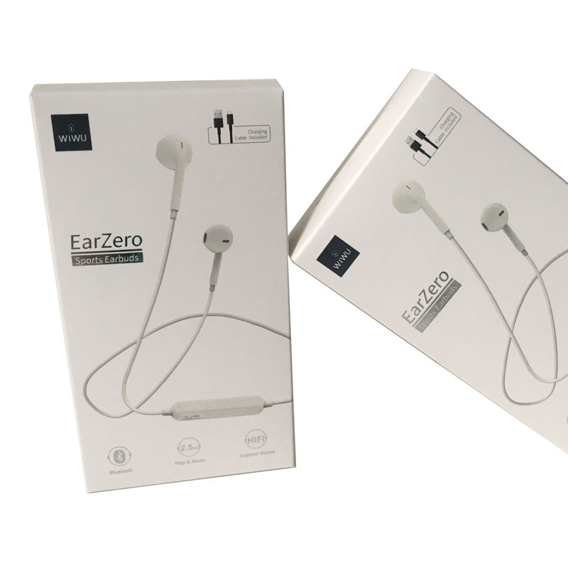 juyou paper Silver stamping sports earbuds packaging boxes 400gsm matt cardboard paper box
