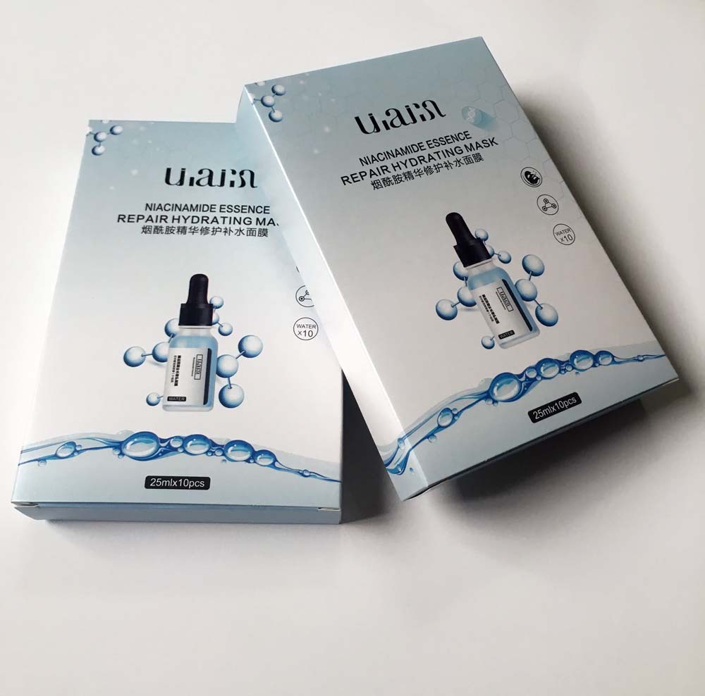 juyou paper Customized flat folding box cosmetic essence masks packaging box paper cardboard boxes