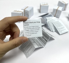 juyou paper Custom products guides cross fold leaflets uncoated paper competitive price leaflet