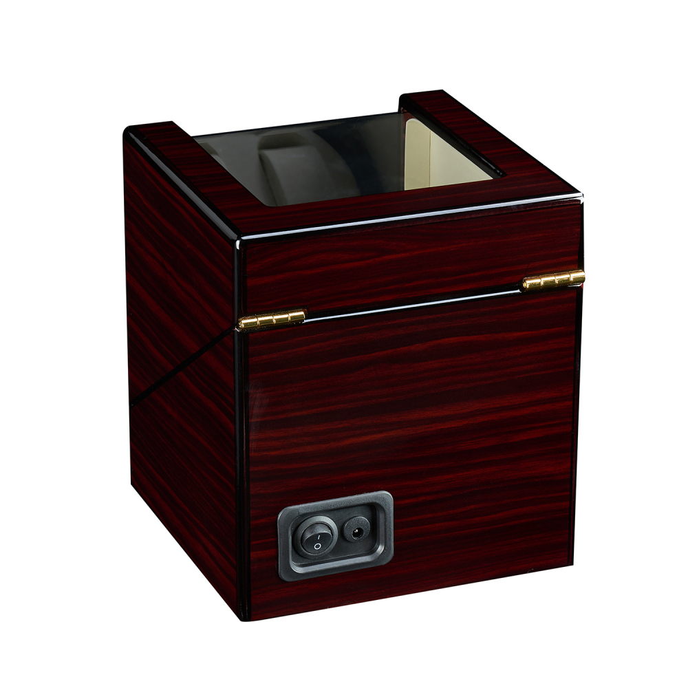 Double Watch Winder Automatic Rotation Wood Display Case Storage Organizer