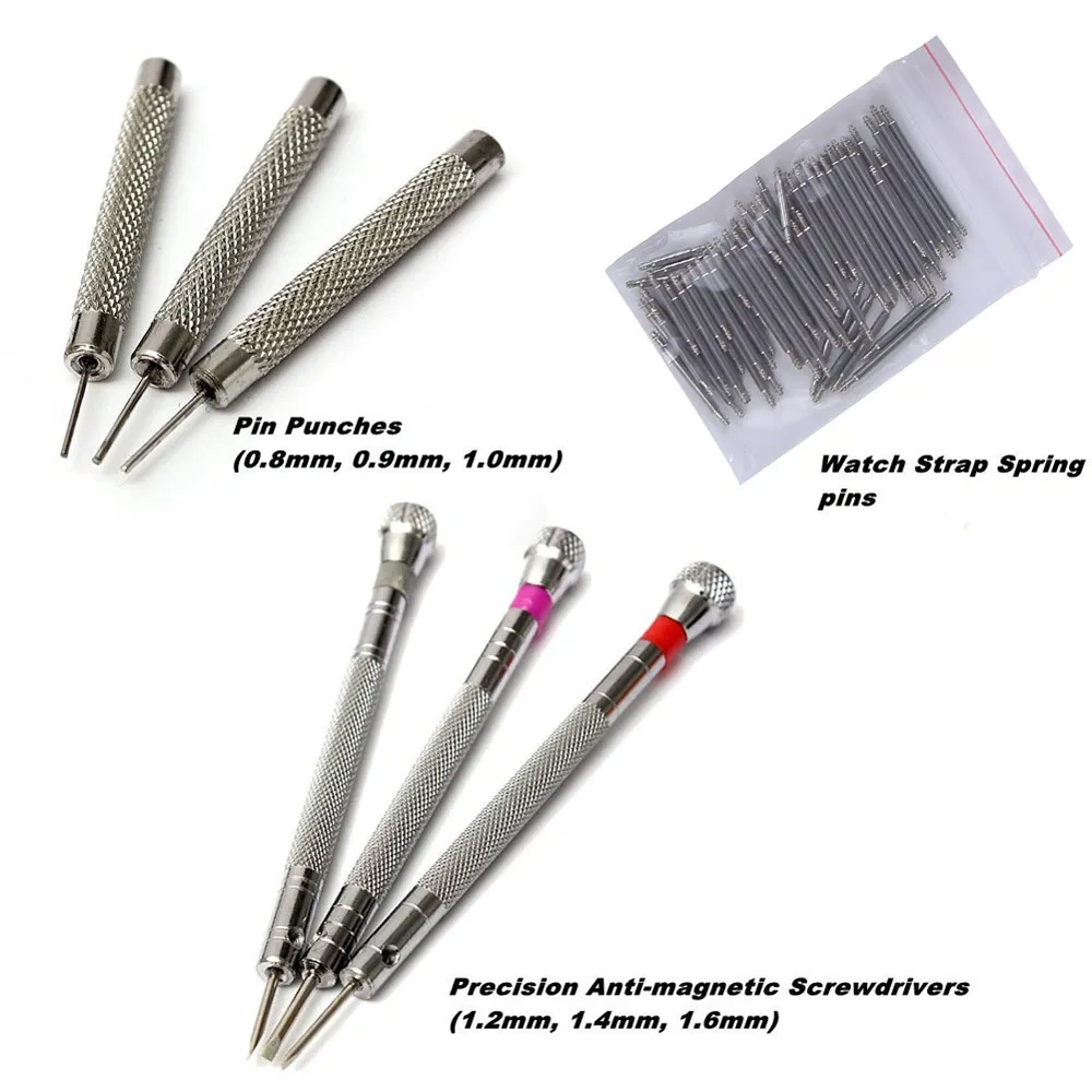 144Pcs Watch Opener Repair Tool Kit Watch Tools Clock Repair Tool Kit Pin Remover Set Spring Bar Case Opener Link BestSale