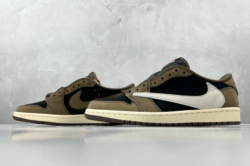 最頂級版本 Travis Scott x Jordan Air Jordan 1 Low OG TS SP联名款 深棕 倒钩1.0初代