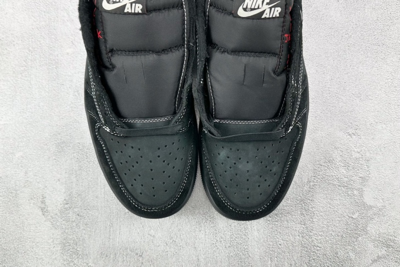 最頂級版本 Travis Scott x Jordan Air Jordan 1 Low OG "Black/Phantom"黑武士 黑色倒钩4.0