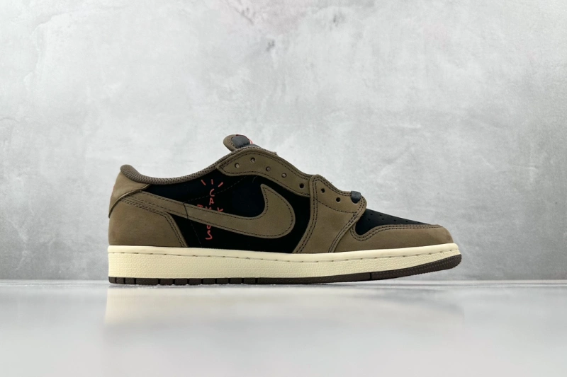最頂級版本 Travis Scott x Jordan Air Jordan 1 Low OG TS SP联名款 深棕 倒钩1.0初代