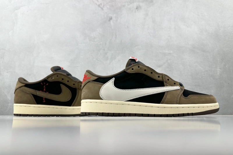 最頂級版本 Travis Scott x Jordan Air Jordan 1 Low OG TS SP联名款 深棕 倒钩1.0初代