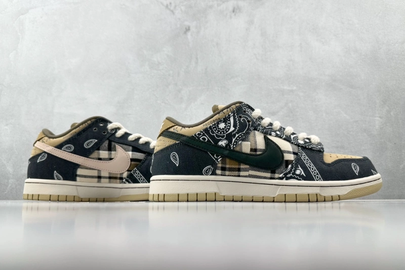 市場最真版本Travis Scott x Nike Dunk SB Low "Jackboys" 腰果花印花
