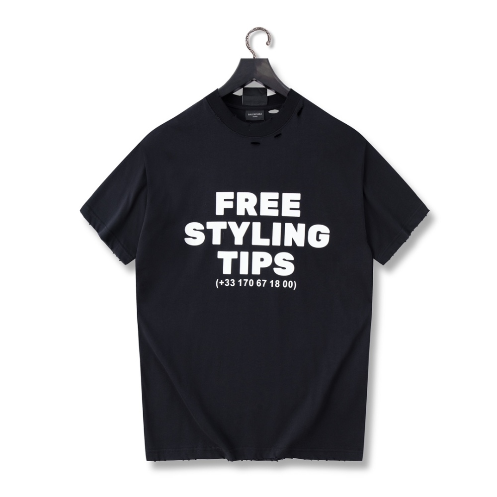 香港高仿衣服 巴黎世家 BALENCIAGA STYLING電話短袖 奢侈品