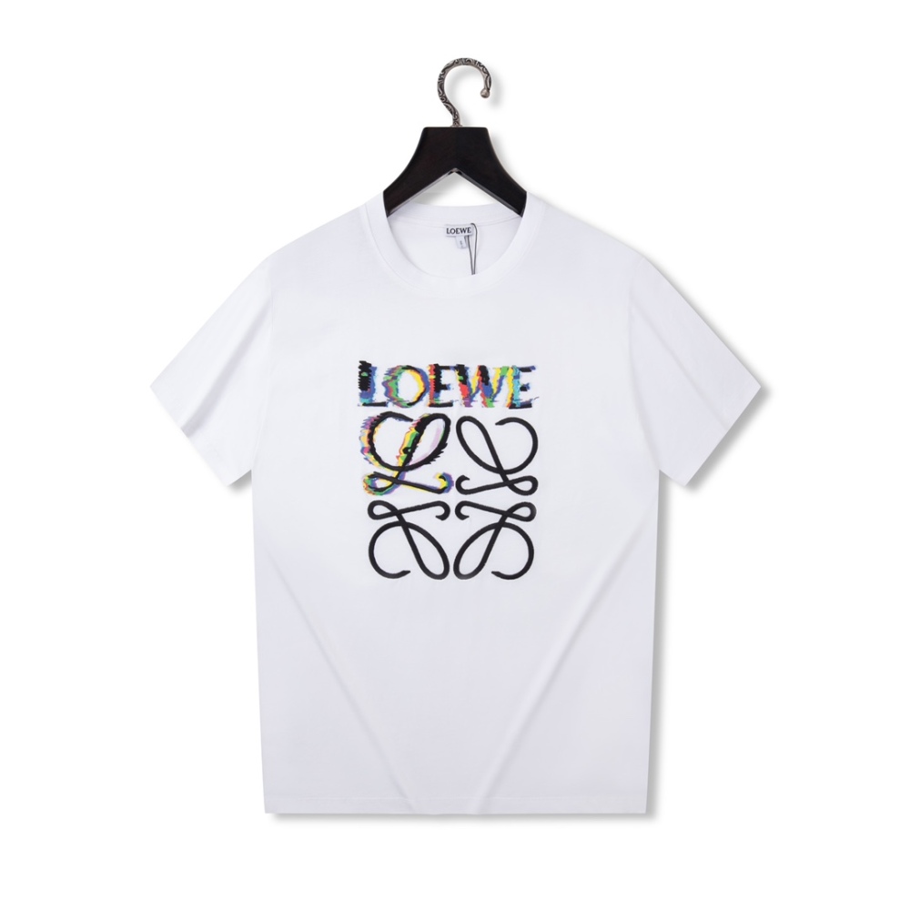 香港高仿衣服 LOEWE 羅意威 彩繪刺繡短袖