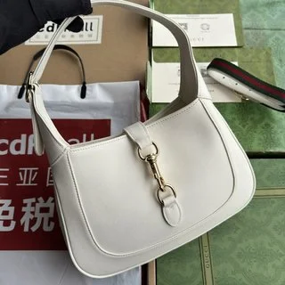 Gucci Jackie 小號肩背包 | 頂級皮革與淺金色調配件