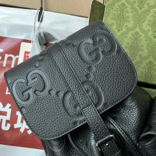 2023早秋系列 - 黑色超級雙G背包 | Gucci品牌象徵