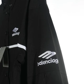 Balenciaga 2024春夏刺繡拼接長袖襯衣 - 精選定制精梳棉